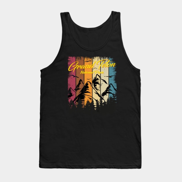 The Jackson Hole Exclusive Wyoming Mountains Lovers Tank Top by Meryarts